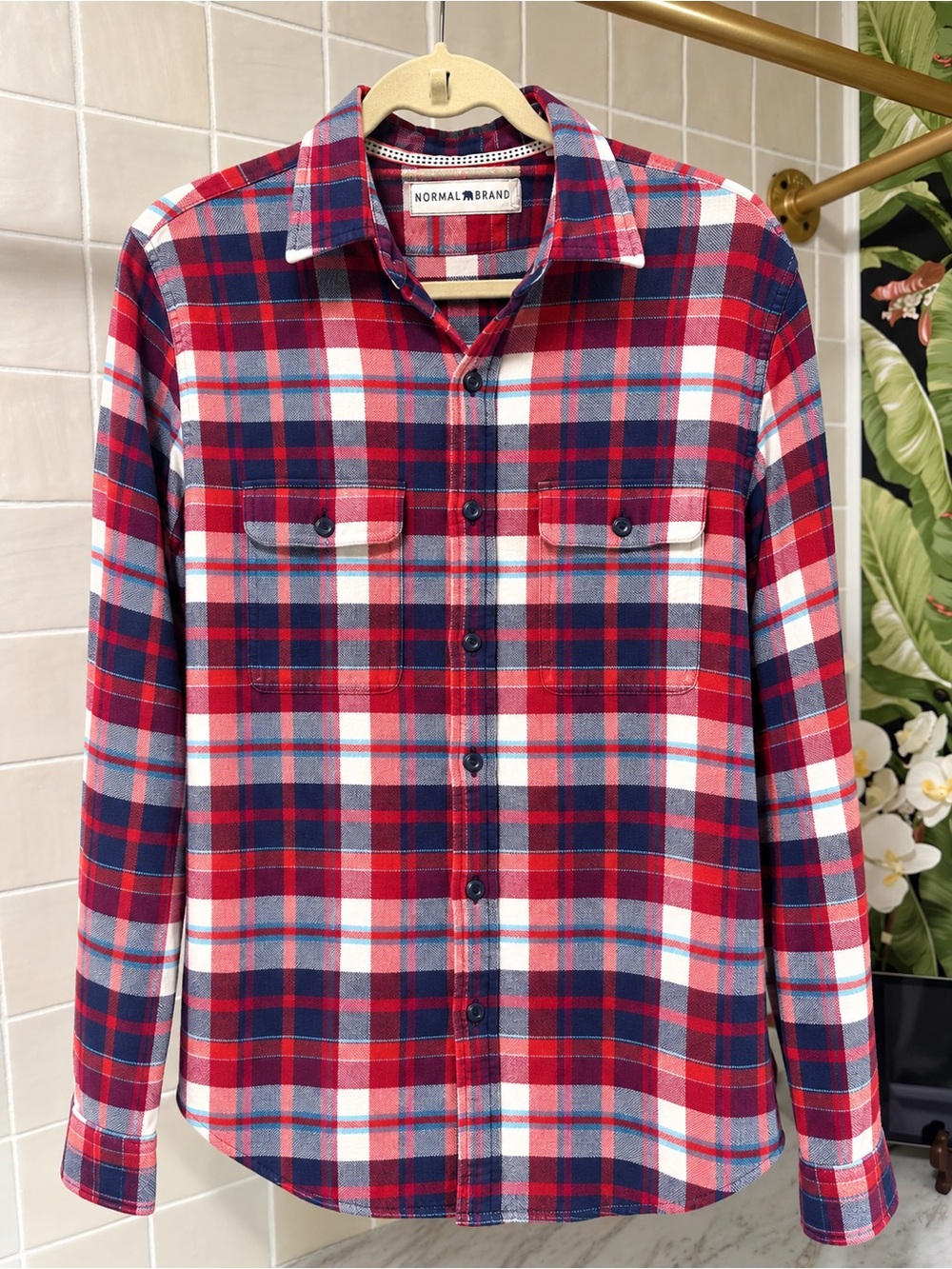 The Normal Brand Flannel Button Up Shirt Plaid